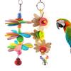 Pet Bird Bites Toy Parrot Chew Ball Flower Hanging Cockatiel Birds Bell Decor