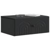 Wall Mounted Nightstand Black 49 x 34.5 x 20 cm