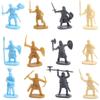 50PCS/Pack Ancient Soldier 2.7cm Miniature Decorative Model Home Decoration Multiple Postures Medieval Knight Game DIY Props ZYF
