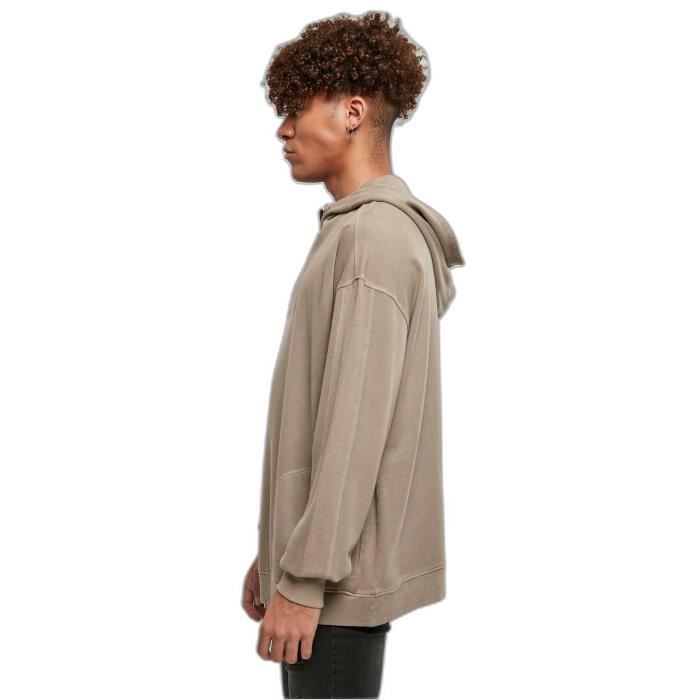 Sweatshirt à capuche Urban Classics Overdyed Camp - khaki - L