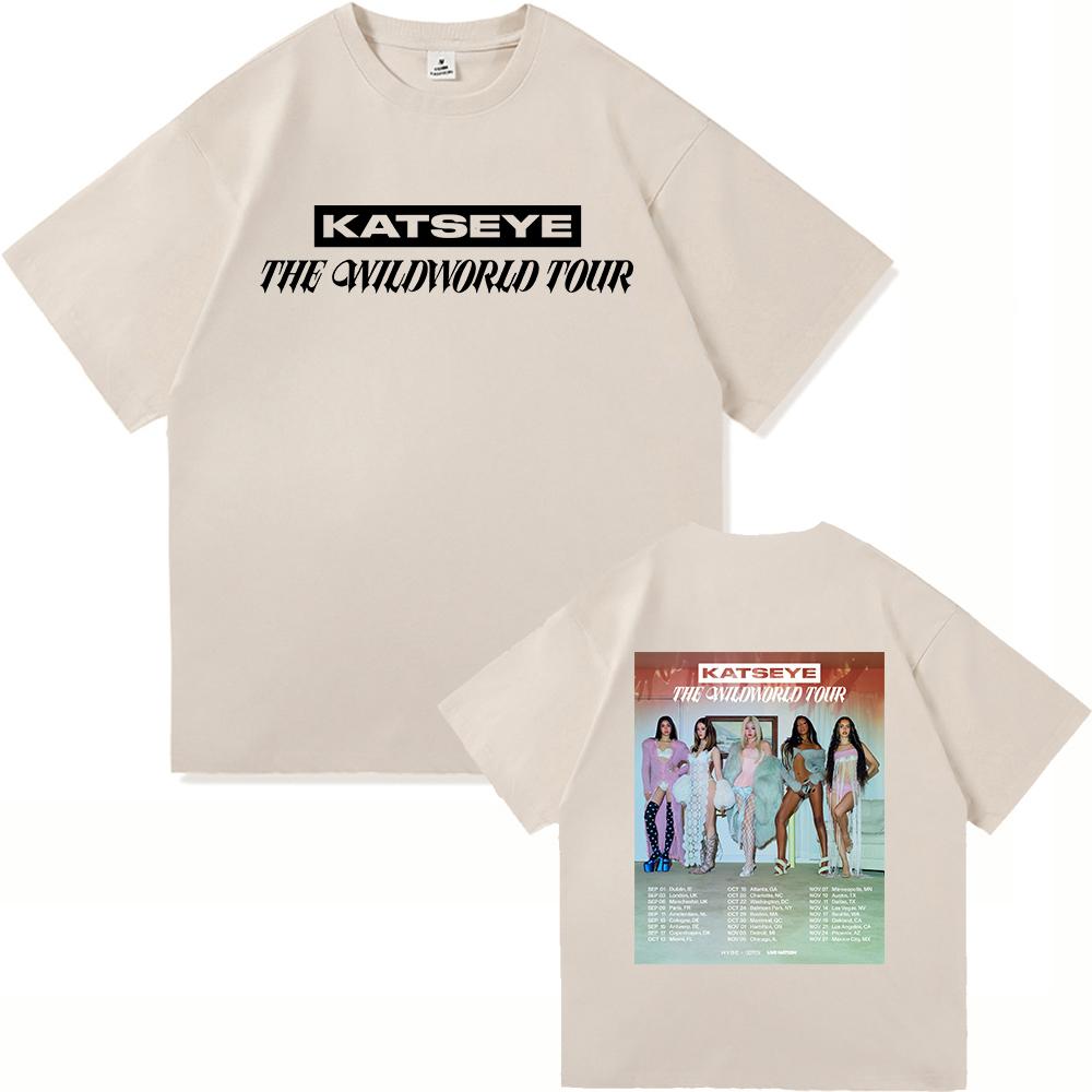 KATSEYE THE WILDWORLD TOUR 2026 T Shirt Fashion Men/women Clothing Harajuku Clothes Vintage Cotton TShirts for Lovers Gifts