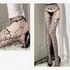 Women Dark Goth Halloween Fishnet Pantyhose Harajuku  Skull Spider Web Patterned Hollow Out Mesh Tights Festival Party