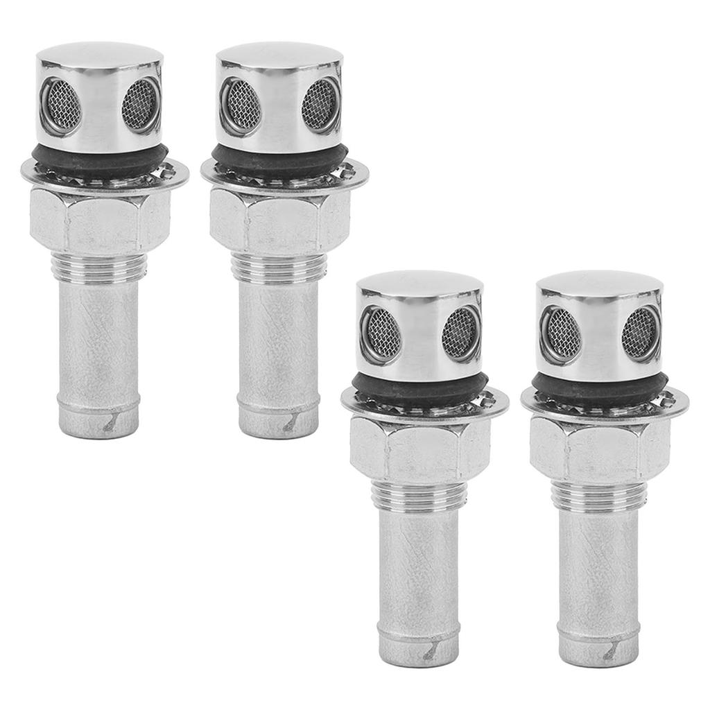 4pcs Marine Fuel Gas Tank Vent Stainless Steel 316 Straight Boat Fuel Vent for 5 8inch Hose