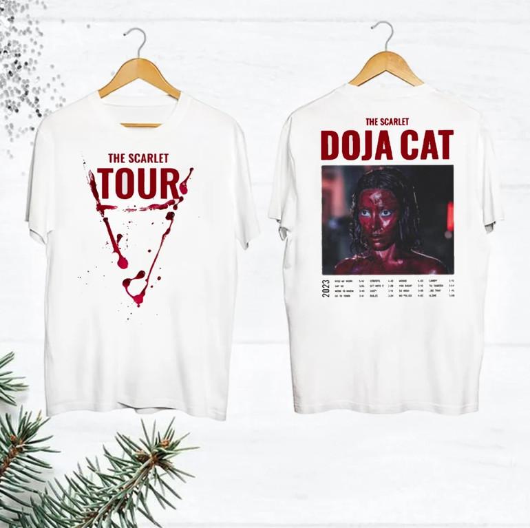 Футболка с туром Doja Cat 2023, Футболка с туром Doja Cat The Scarlet, Подарок фанату Doja Cat