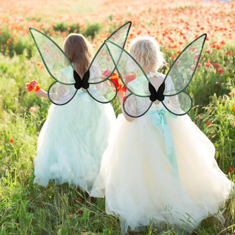 Праздничная вечеринка, ослепительное крыло бабочки, Хэллоуин, костюм феи и ангела, реквизит