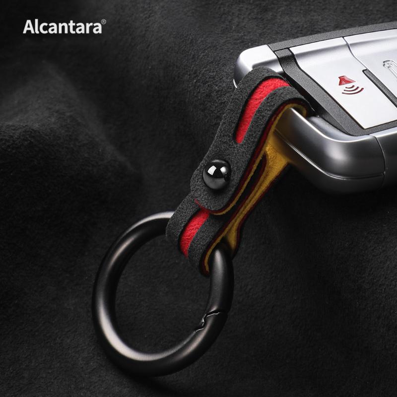 Чехол для брелока из замши Алькантара с брелоком Подходит для Porsche Macan 4 EV Electric модели 2024 2025 Taycan 2022 Аксессуары для корпуса ключа