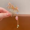 Fan Children's Hairpin Tassel Chinese Style Hair Stick Classical Flower Hair Comb  Girl