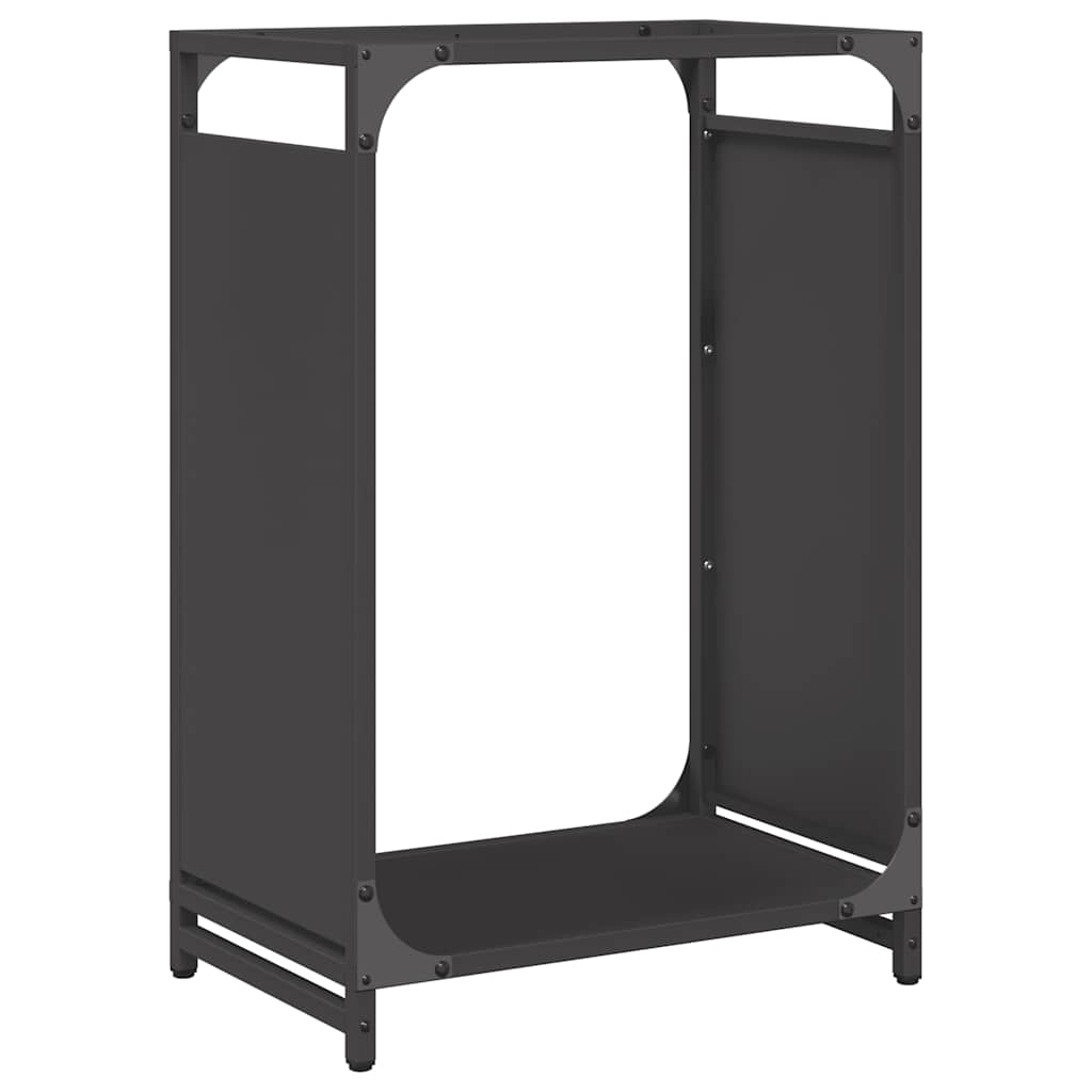 Firewood Rack Black 44x28x65 cm Cold Rolled Steel