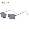 1PC Metal Half Frame Sun Glasses Small Square Women's Sunglasses Vintage Shades Trendy Narrow Hip Hop Eyewear