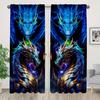 3D Sacred Blue Dragon Шторы Animal Wolf Шторы 2 панели Детская комната Спальня Декор Шторы Гостиная Балкон Декор