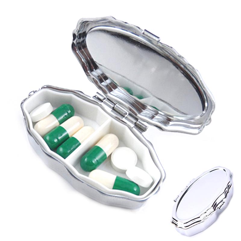 Travel Metal Pill Box Organizer - Medicine Container with Compartment Storage Holder for Jewellery And Travel