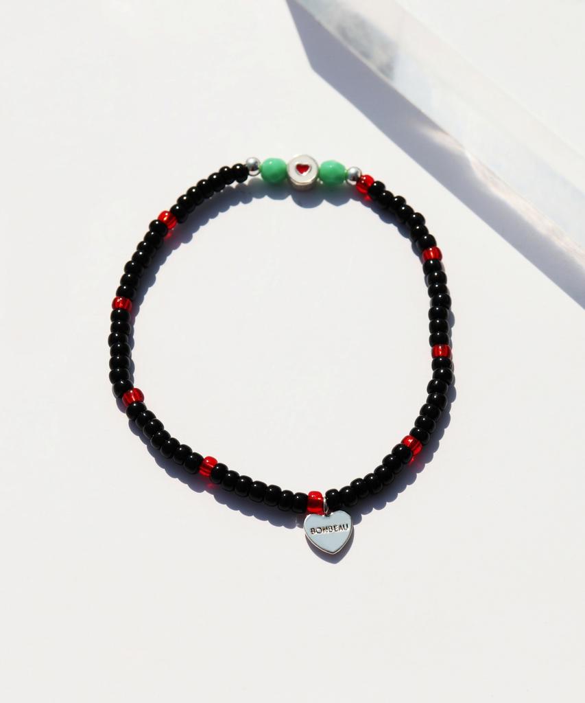 Браслет с бусинами Bonbeau Soul Heart Charm Браслет с цветным сердечком в качестве акцента