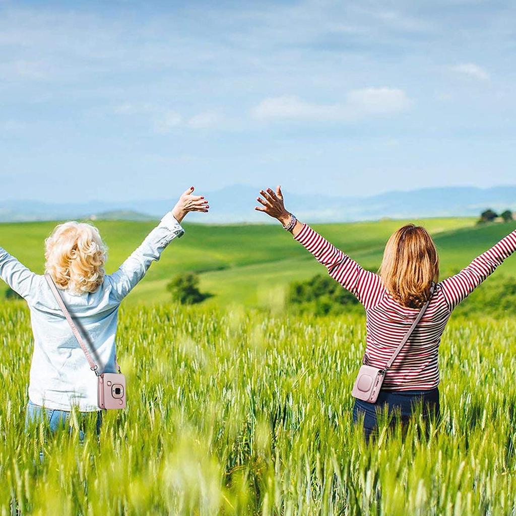 Fintie FUJIFILM Fujifilm Instax Mini LiPlay Instant Camera Protective Camera Full PU Scratch Shoulder Strap Easy To Carry Case, Cover, Case,