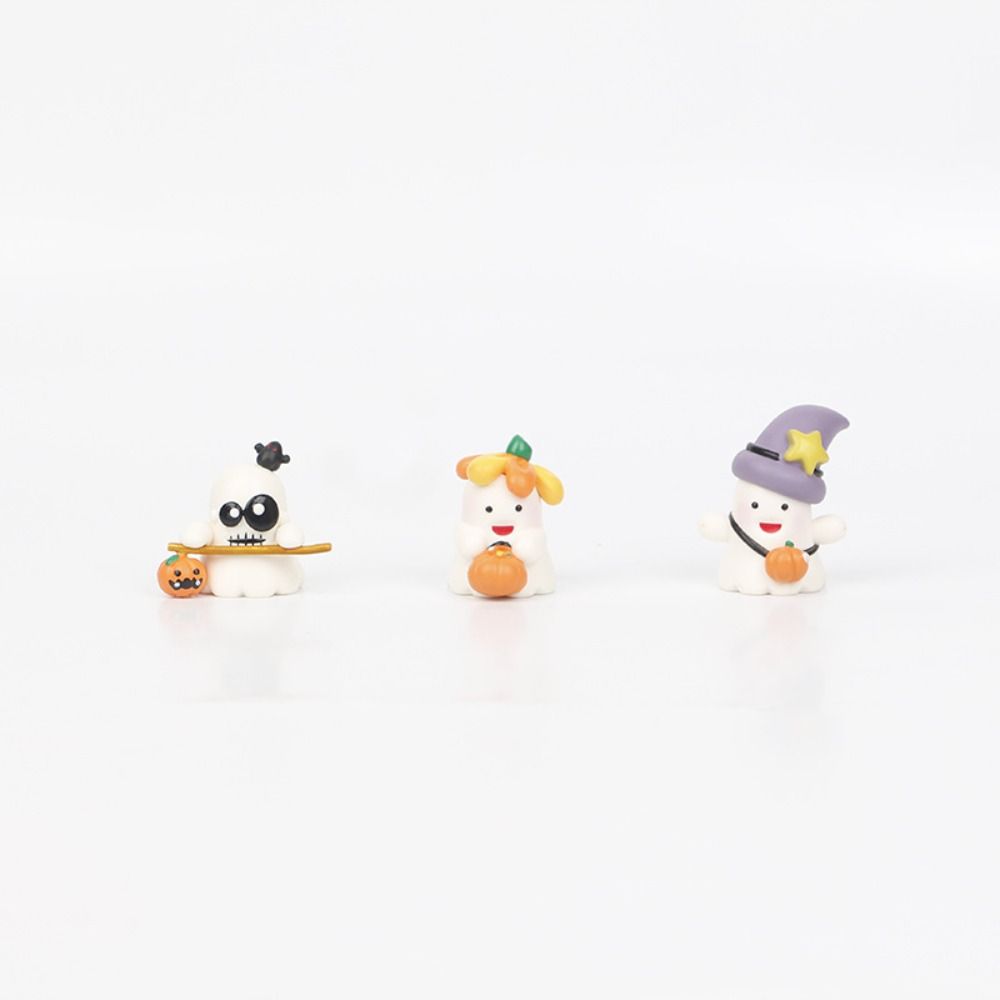 8pcs/Set Miniatures Pumpkin Mini Model Ornaments Hallowmas Pumpkin Ghost Doll  Desktop Home Decor