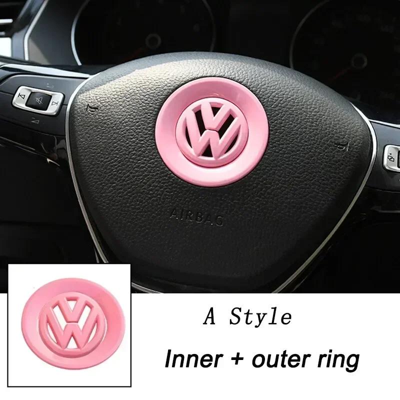 Для VW Volkswagen Jetta MK5 Golf 3D ABS Полый Накладка-эмблема на центр руля автомобиля для Volkswagen Passat MK6 MK7 CC Pol