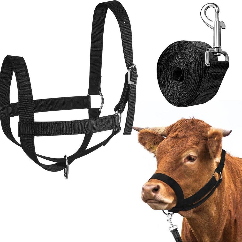 Adjustable Horse Halter Nylon Calf Training Rope Cattle Halter Training Rope Harness  Outdoor Use