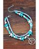 Azura Exchange Двойной браслет на щиколотку Turquoise Beach