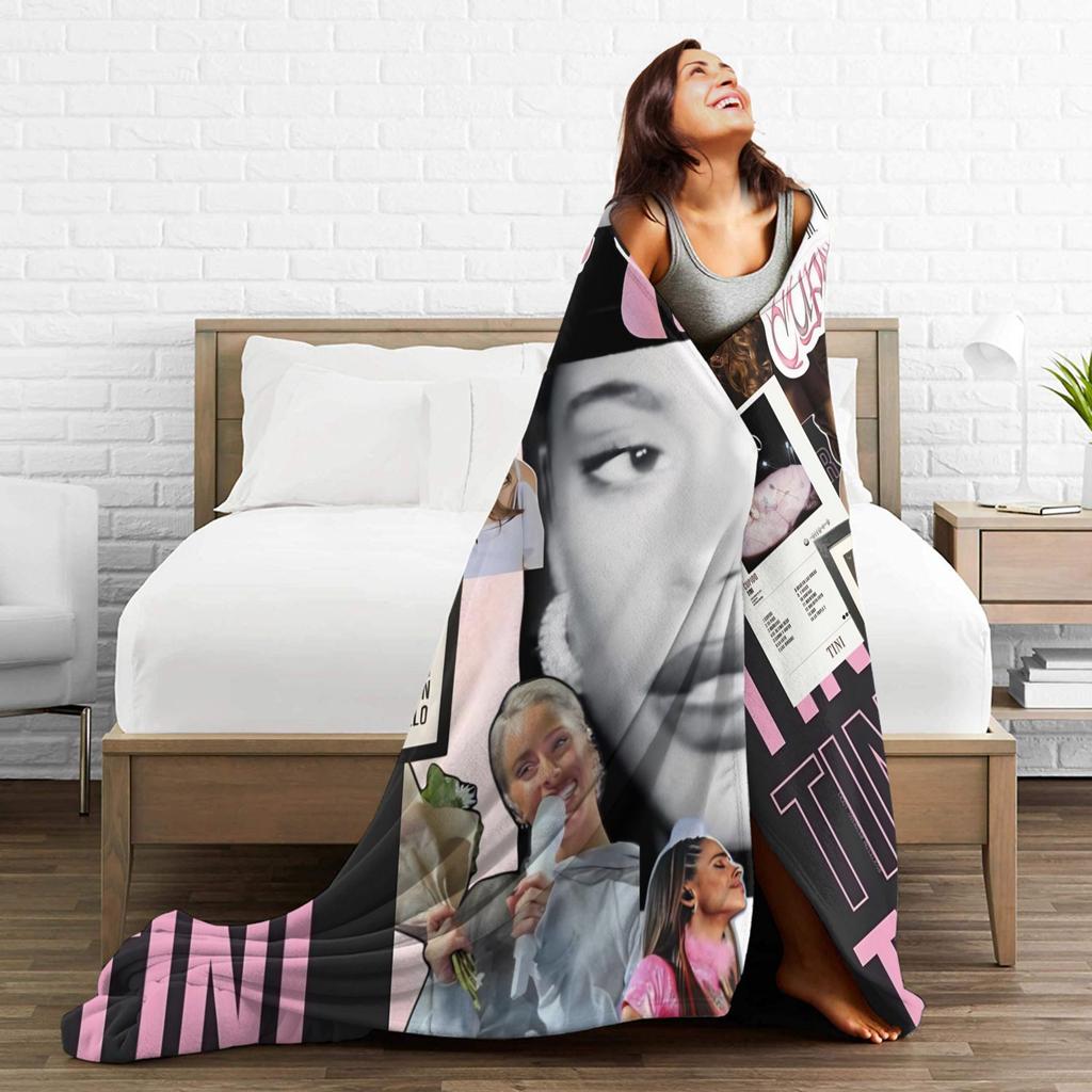 Super Soft Singer TINI STOESSEL Futtura Album Throw Blanket Premium Flannel Fleece Lightweight Bed Blanket Fuzzy Plush Blankets