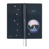 Hobonichi Techo 2025 Weeks Hiroko Cherry Blossom Snow January Weekly Slim Vertical Kubota/Night Globe, Start, Planner, Left,
