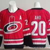 Hockey Jersey Mens Long Sleeve Ice Uniform With Embroidered Numbers 20 24 37 Hurricanes Team Style