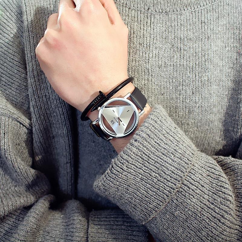 Часы с триангуляцией Роскошные наручные часы Женские кварцевые модные и повседневные женские кожаные часы