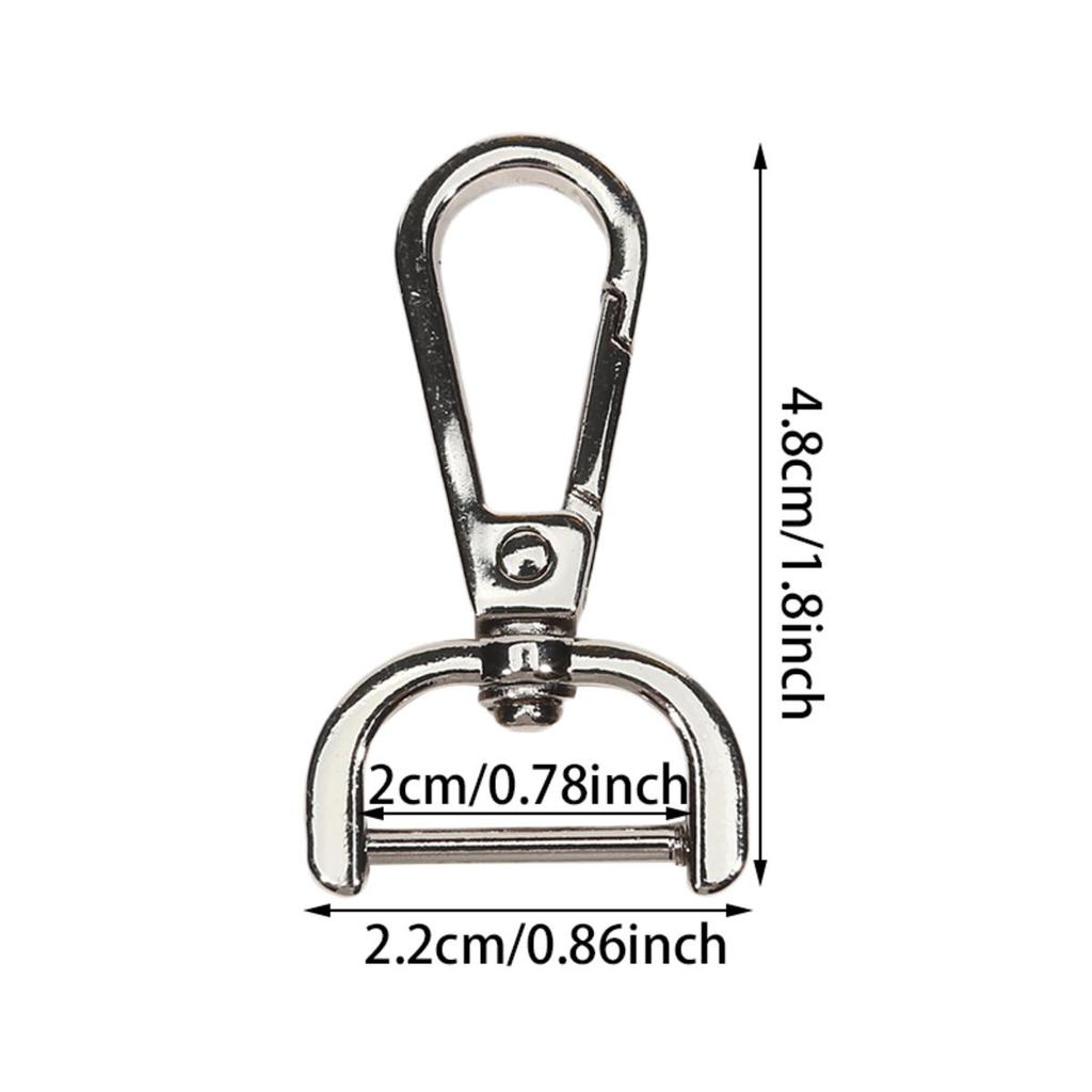 1pc Zinc Alloy Detachable Snap Hook Trigger Clips Buckles for Strap Belt Keychain Webbing Pet Leash Leathercraft Hooks 4 Sizes