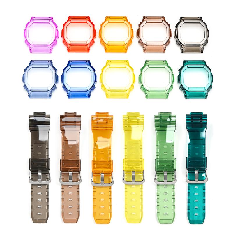 Ремешок для часов из смолы + чехол для Casio G-Shock DW-5600/5000/5030/5025 GW-M5610/M5600 G-5600 GLX-5600 Браслет Аксессуары