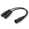 1× 3-pin Xlr Male To Two Xlr Connectors, Y-shaped Cable, Microphone Splitter, 0.3 M