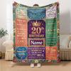 20Th Birthday Celebration Customize Your Name Blanket Warm Comfortable And Soft Blankets Are Suitable For Home Lunch Break Blanket Office Sofa Sofa