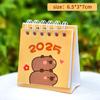 Творческий мини-мультяшный настольный календарь, милый переносной карманный календарь Capybara, управление расписанием рабочего стола, подарки для украшения
