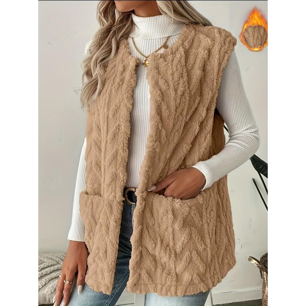 New Autumn and Winter Vest with Fur Coat and Versatile Jacket, Featuring A Camisole Shoulder and Imitation Lamb Wool Vest