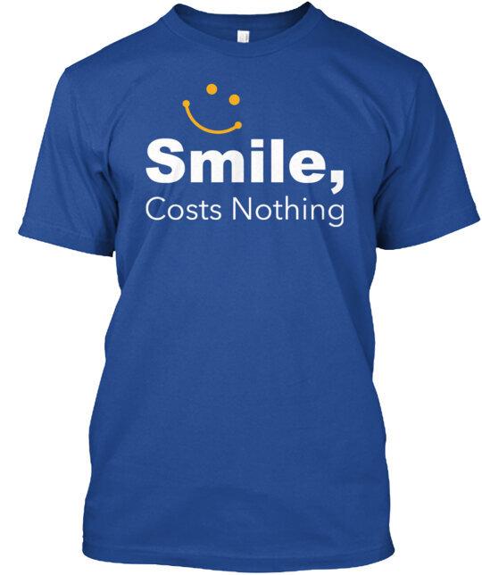 Smile Tee T-Shirt Made In the USA Size S To 5XL