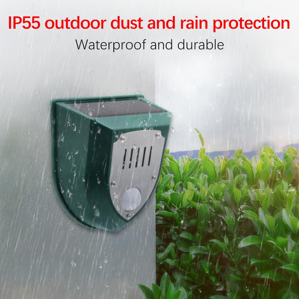 Solar Electronic Ultrasonic Repeller with PIR Motion Sensor Alarm Timed Human Body Induction