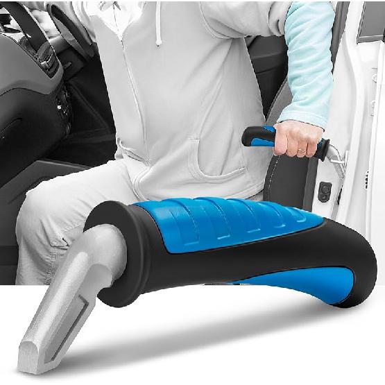 NINEMAX Car Door Handle For Elderly Car Handle Assist Support, Auto Grab Handles, Portable Car Door Cane For Seniors, Handicap (Black, Blue 1 Pc)