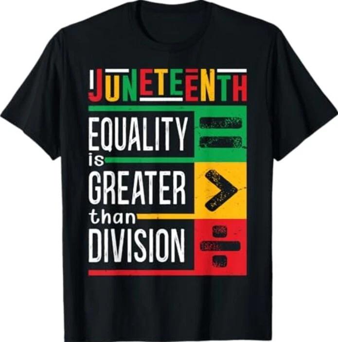 Футболка с надписью Juneteenth Равенство больше, чем разделение Афро