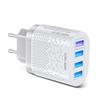 Вилка ЕС USB Зарядное устройство 3А Quik Charge 3.0 Зарядное устройство для мобильного телефона для iPhone 14 Samsung Xiaomi 4 порта 48 Вт Быстрые настенные зарядные устройства