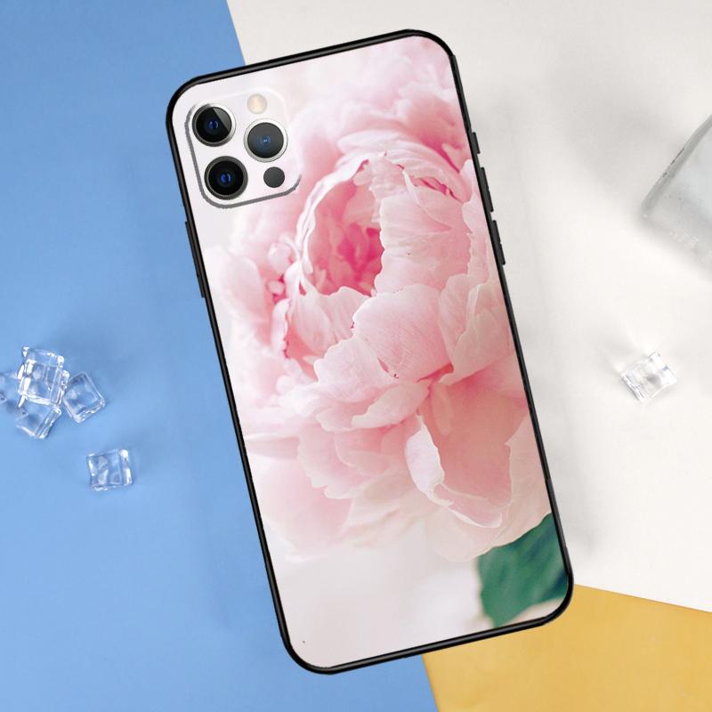 Чехол для телефона с красивым цветком пиона для iPhone 16 Pro Max 16e 12 13 Mini 11 14 15 Pro Max XR 15 16 Plus Защитный корпус