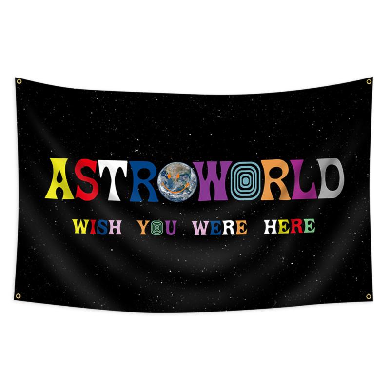 VIKAMA Simple English Space World Tapestry Bedroom And Living Room Wall Hanging Home Decoration Background Fabric