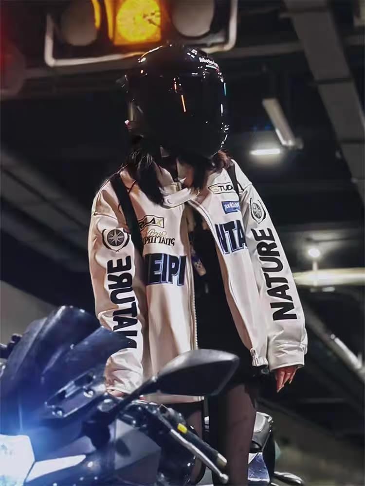 East Rain Oversized Synthetic Leather PU Stadium Plus Loose Couples CUI505 Men's Jacket, Leather, Jacket, Size, Casual, Spring, Autumn, Winter, Fit,