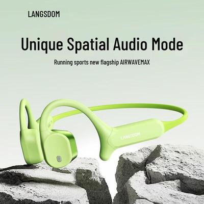 Спортивная Bluetooth-гарнитура Lanston AirWave Max с открытыми наушниками и ИИ-переводом