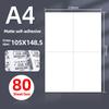 Customizable A4 Cutting Adhesive Sticker Label Waterproof for Laser Inkjet Printer Glossy Matte Factory Promotion Grocery