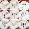 High-End Blue Rhinestone Tassel Pin: European & American Devil's Eye Sweater Brooch