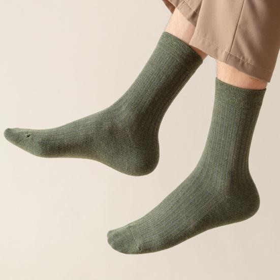 1 пара мужских деловых носков, высокая эластичность, противоскользящие, дышащие, мягкие, впитывающие пот, противоусадочные спортивные хлопковые носки