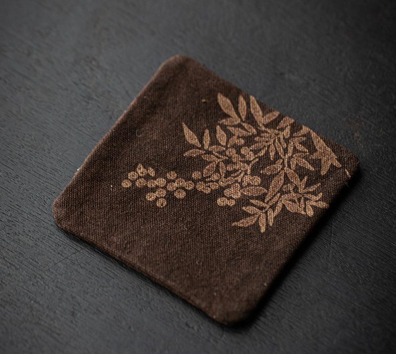 Винтажные квадратные подставки из марли с водяным напылением, с узором «тай-дай», с цветами, нескользящие, с теплоизоляцией, подставки под кофейные чашки, подставки под чайные чашки