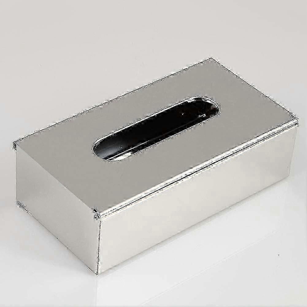 Stainless Steel Rectangular Tissue Box Holder for Bathroom & Vanity | Modern Paper Dispenser