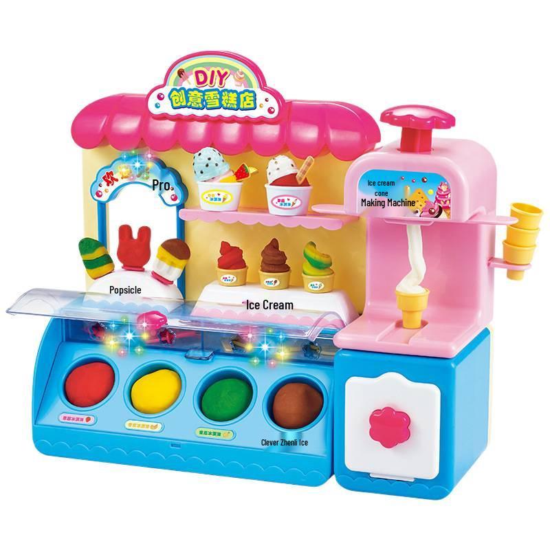 Детский игровой набор 'Мороженое и popsicle из пластилина' для девочек 3-6 лет