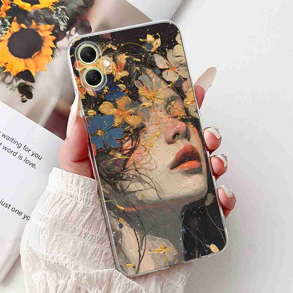 Для Samsung Galaxy A05 4G SM-A055F Чехол Модный Расписной Мягкий Силиконовый Чехол Для Samsung A 05 A05s 4G SM-A057F Цветок Чехол Для Телефона