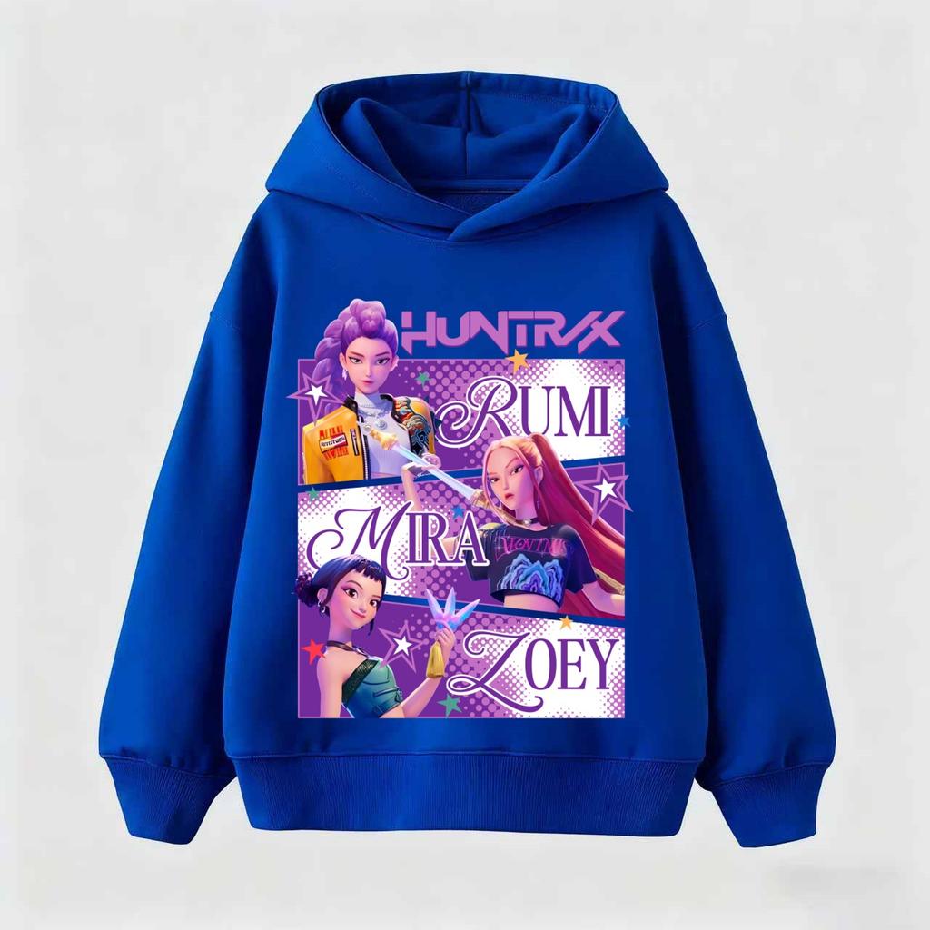 2025 K-pop Истребители демонов Худи Модный Руми Свитшот Пуловер Милый С длинным рукавом Осень Девушки Мультяшный Y2K Худи Спортивная одежда