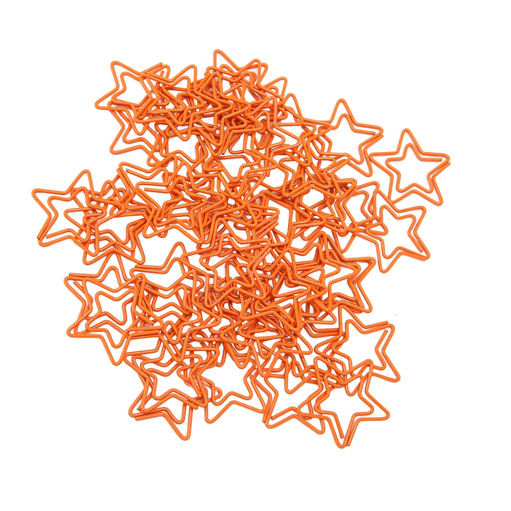 50Pcs Fancy Paperclips 5 Pointed Star Style Metal Widely Applicable Cute Paper Clips for Off
