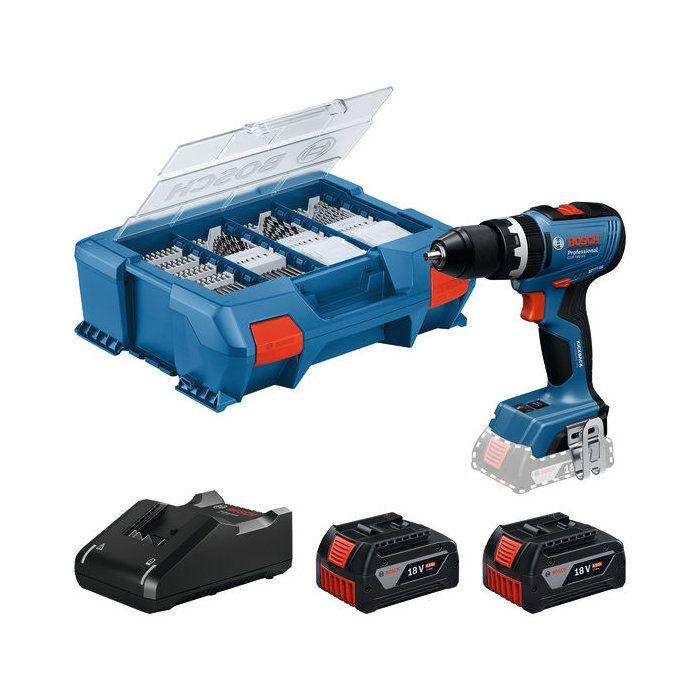 Perceuse a percussion sans fil BOSCH PROFESSIONAL - GSB 18V-65 - 18V - Avec 2 batteries GBA 18V 4,0Ah + chargeur GAL 18V-40, L-Case